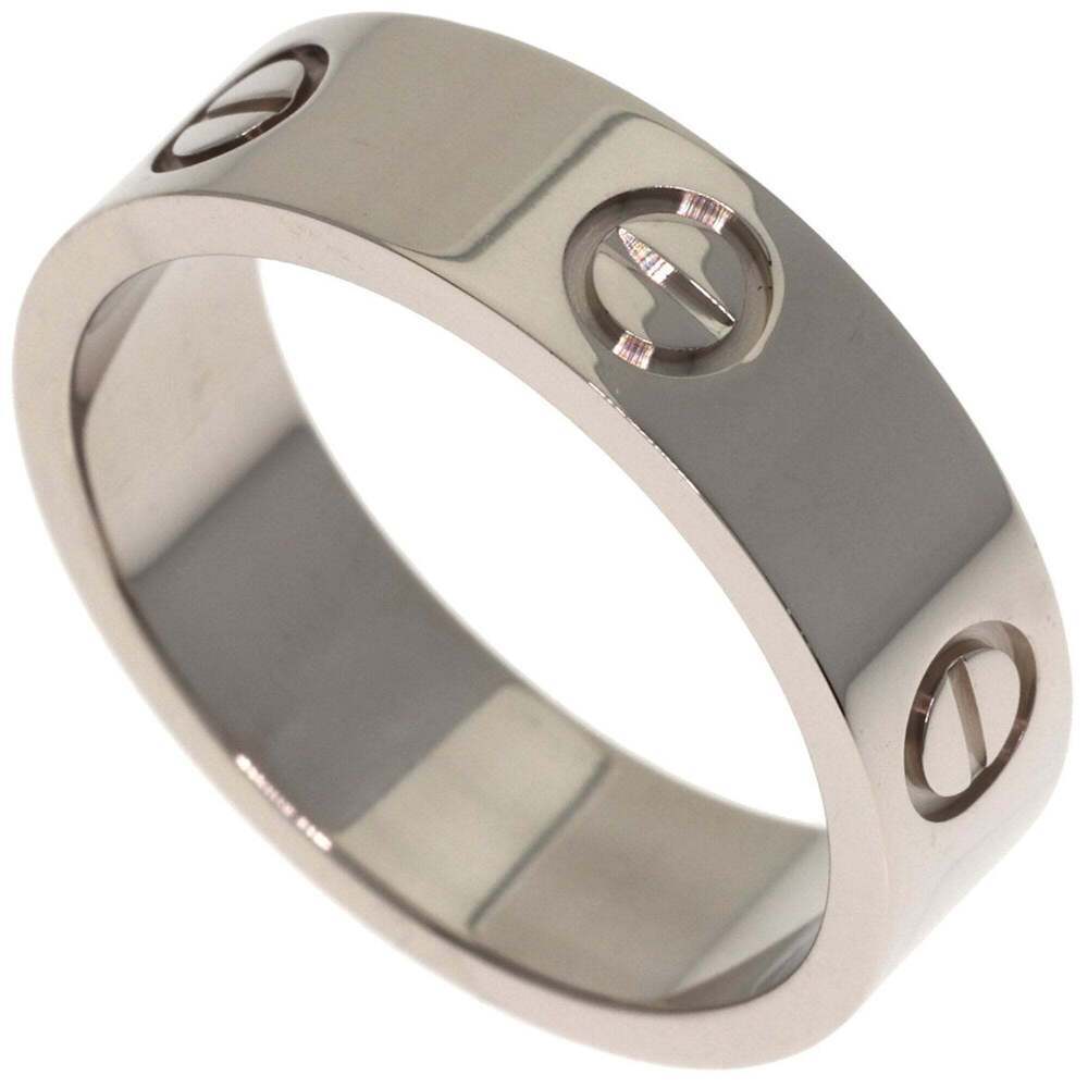 CARTIER 18k Silver Love Ring #57